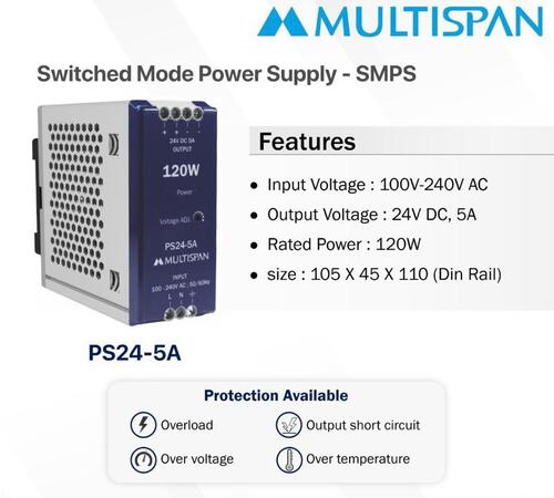 PS-24-5A 5Amp Multispan Smps