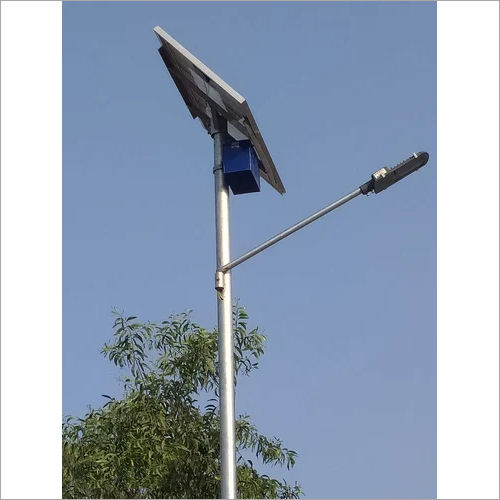 Silver Solar Street Light Pole