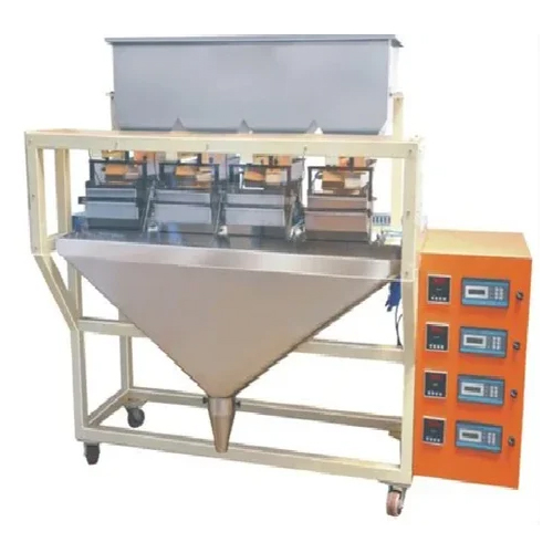 4 Head Weighing Base Granules Filling Machine - Application: Food