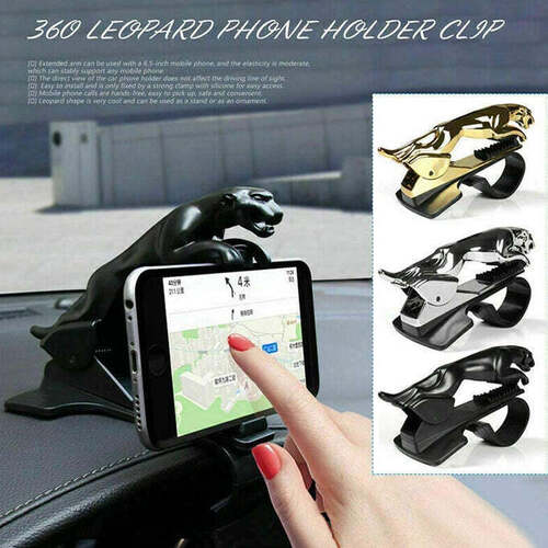 Multi/Assorted Jaguar Leopard Shape Plastic Phone Clip Mobile Phone Holder For Car Use (6469)