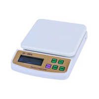 Food Weighing Machine - Plastic Material,  Digital Monitor Display, White Color | Electric And Battery Power Supply, Warranty Included