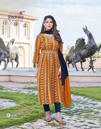 Embroidered Kurti Pant Set