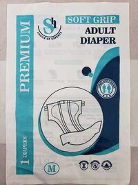 Soft Grip Adult Diaper M L Xl - Cotton, Medium/large/xl Size, White Color | High Absorption, Super Soft Top Surface, Leak Guard Protection