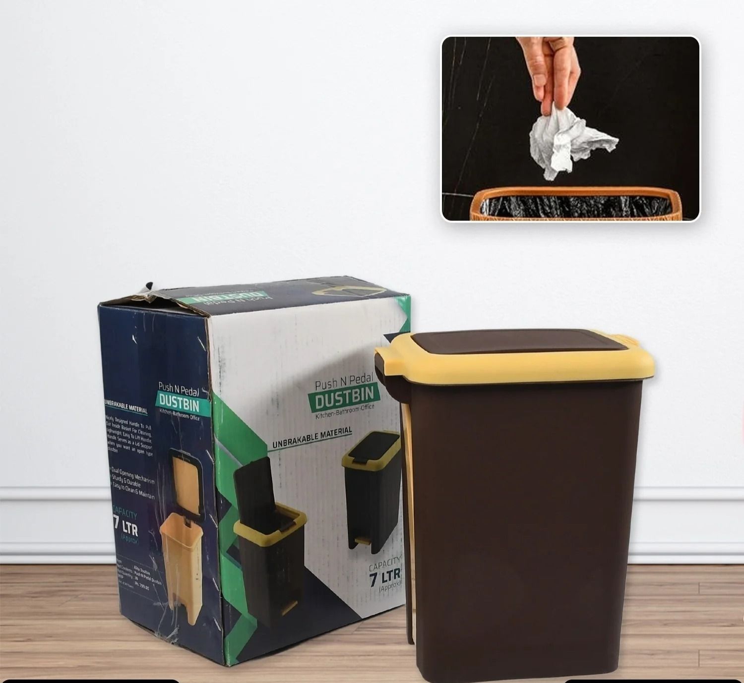 PUSH N PEDAL DUSTBIN