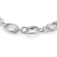 Modern Hand Made Link Chain Silver Bracelet