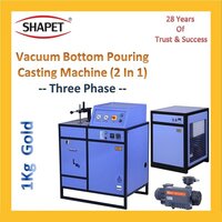1Kg Gold Vacuum Bottom Pouring Casting Machine - Three Phase