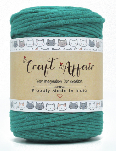 Single Macrame Cord Thread for craft - Sea Green