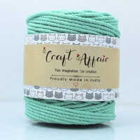 Organic Cotton Cord - 3 Ply, Sea Green | Soft, Light In Weight, Quick Dry, Eco-friendly For Home And Factory Use