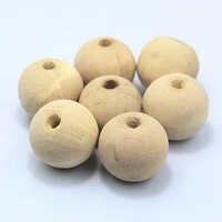 Natural Wooden Beads For Multiple Purpose - Wooden, 30mm Size, Brown Color | Ideal For Jewelry Making, Scrapbooking, And Craft Projects