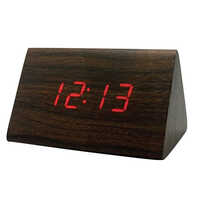 Trioka Modern Digital Wooden Clock With Alarm