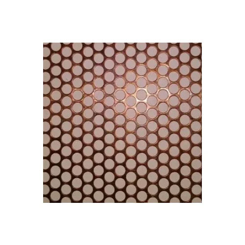 Silver Copper Perforated Sheets