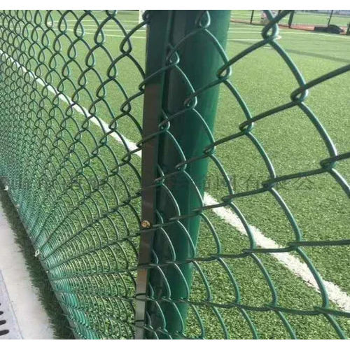 Silver Pvc Coated Chain Link Mesh Fence