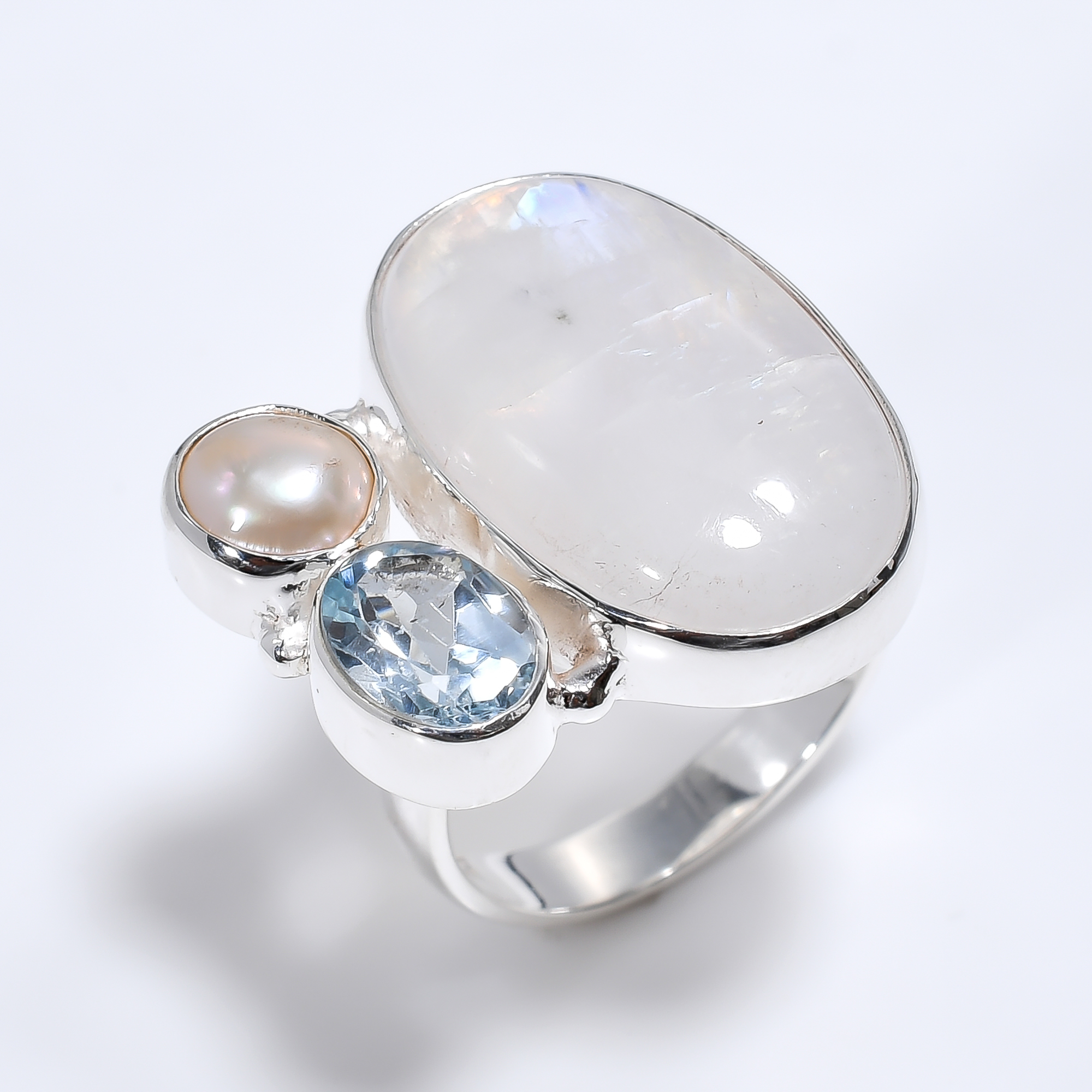 25 Sterling Silver Ring Size US 8 Orange Botswana Agate Citrine Gemstone Ring Girls Fashion Ring  Supplier