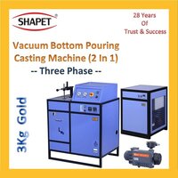 3Kg Gold Vacuum Bottom Pouring Casting Machine - Three Phase
