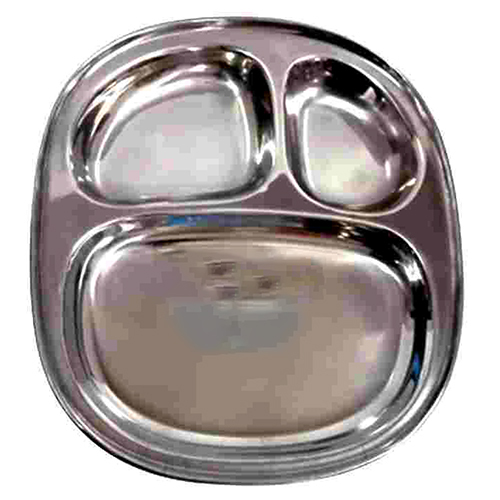 Stainless Steel 3 Partition Kids Thali