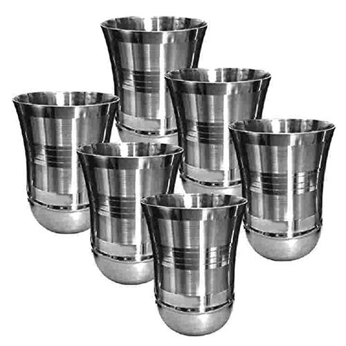 Water 40g Silver Glass, For Home, Capacity: 350mL at Rs 3000/piece