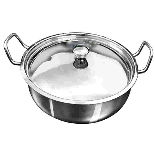 Stainless Steel Induction Kadhai with LID