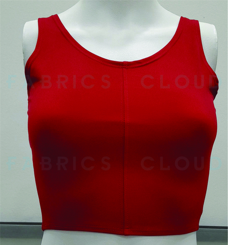 Sleeveless Blouse (4 way Stretchable) (Front - V Neck and Back - Round Neck) (Candy Red)