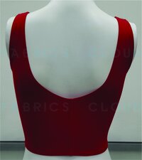 Sleeveless Blouse (4 way Stretchable) (Front - V Neck and Back - Round Neck) (Candy Red)