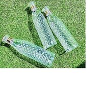 Diamond Plastic Unbreakable Fridge Water Bottle for Office Sports School Travelling Gym Yoga BPA And Leak Free Clear set of 3