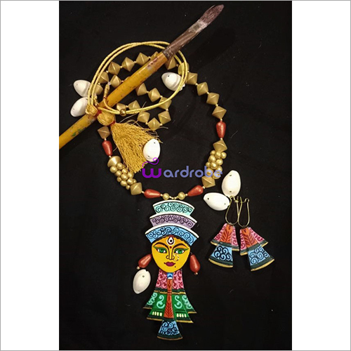 Terracotta Neck Set - Customized Size, Elegant Tap Earrings for Women | Perfect for Anniversary, Engagement, Gift, Party, and Wedding