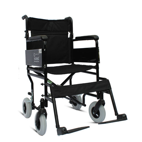 Folding Attendant Transport Wheelchair