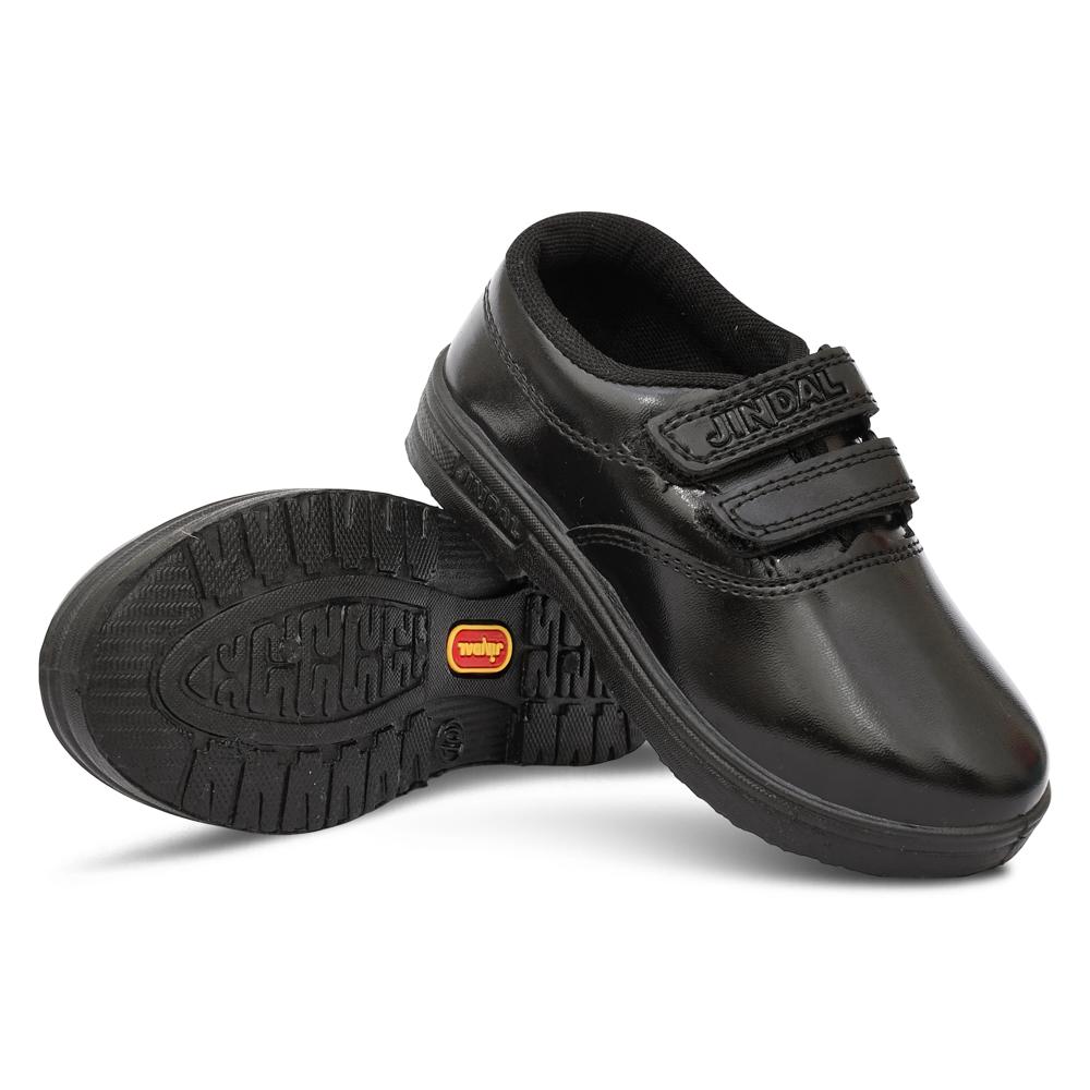 Double Welcro School Shoes - Color: Black