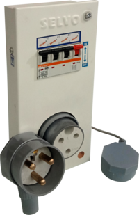 SELVO 30 Amps TPN Distribution Board with Three Pin Metal Clad Industrial Plug and Socket