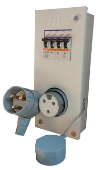 SELVO 30 Amps TPN Distribution Board with Three Pin Metal Clad Industrial Plug and Socket