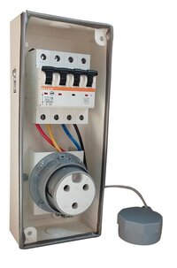 SELVO 30 Amps TPN Distribution Board with Three Pin Metal Clad Industrial Plug and Socket