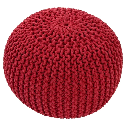 Red Cotton Poufs