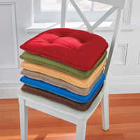 Cotton Chair Pads - Soft Cotton Fabric, Various Sizes Available, Multiple Colors & Patterns | Enhances Seating Comfort For Home Use