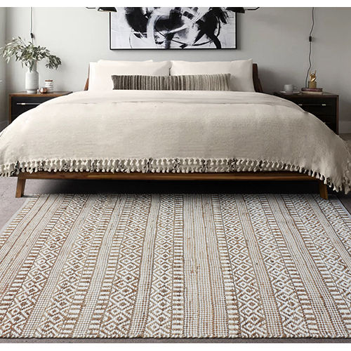 Wrekin Jute Natural Rugs Back Material: Anti-slip Latex