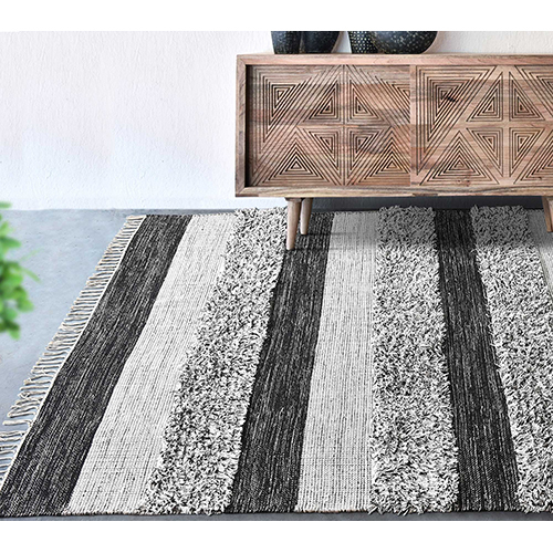 Cassel Stripes Rugs Back Material: Anti-Slip Latex