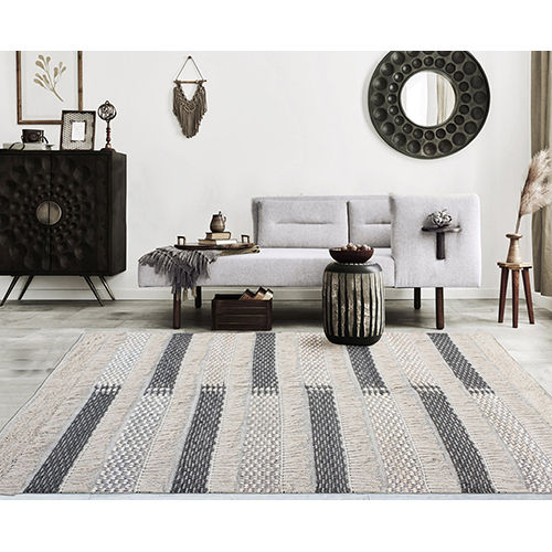 White Lunen Stripes Rugs