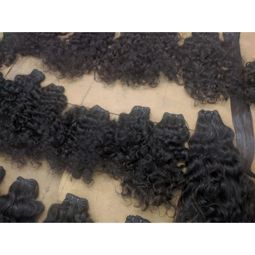 Natural Weft Indian Curly Hair Extensions