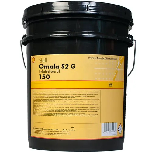 Shell Omala S2G 150 Gear Oil - 18.9 Litre Bucket 240°C Flash Point Black Color 100 Viscosity Index Perfect for Industrial and Automotive Use