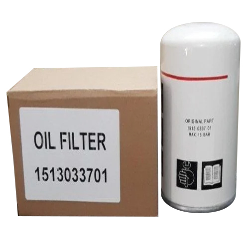 Screw Compressor Oil Filter - Plastic Cartridge Type Round Shape White Color 15 Bar Max Pressure New Condition - Industrial Usage Warranty Included