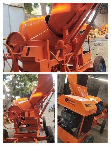 Hydraulic Concrete Mixer Machine - 2490x1650x3000 mm, Orange Steel | Automatic, Hydraulic Oil Cooling, 300 CFT Capacity, High Quality