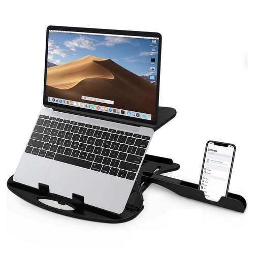 ADJUSTABLE LAPTOP STAND PATENTED RISER. WITH PORTABLE MOBILE STAND (6226)