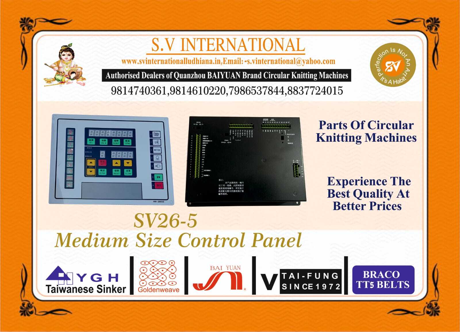 SV26 - 5 Medium size Control Panel