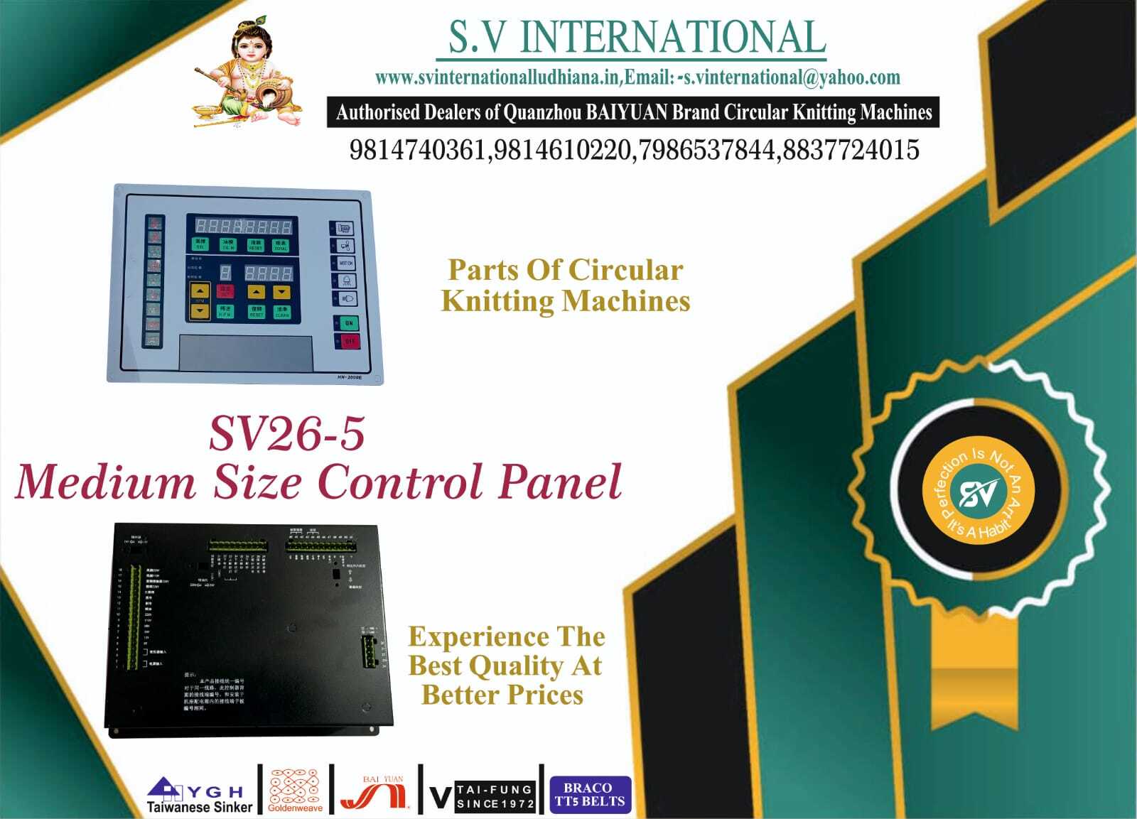 SV26 - 5 Medium size Control Panel
