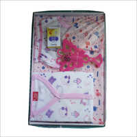 Pink Printed Baby Garments