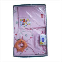 Baby Care Kit With Dress - Cotton Fabric, Various Sizes, Pink Color | Daily Wear Essentials Including Onesies, Sleepers, and Accessories