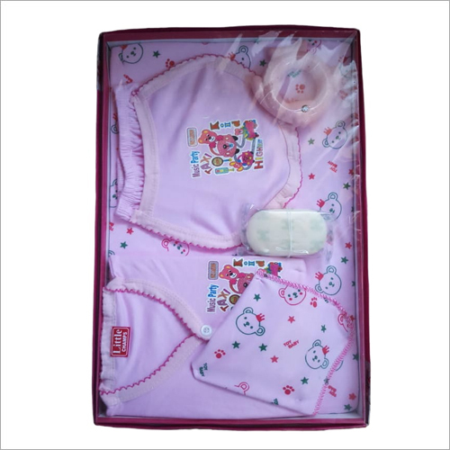 Baby Garments - Cotton Material , Playful Pink Daily Wear with Cute Animal Prints
