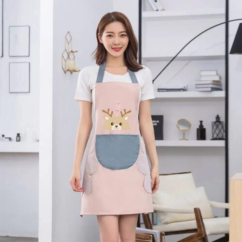 Waterproof Apron With Pockets for Women and Hand Wiping Kitchen Apron Waterproof and Oil proof Kitchen Accessories Items for Home Cooking Fits Men Women Home Restaurant