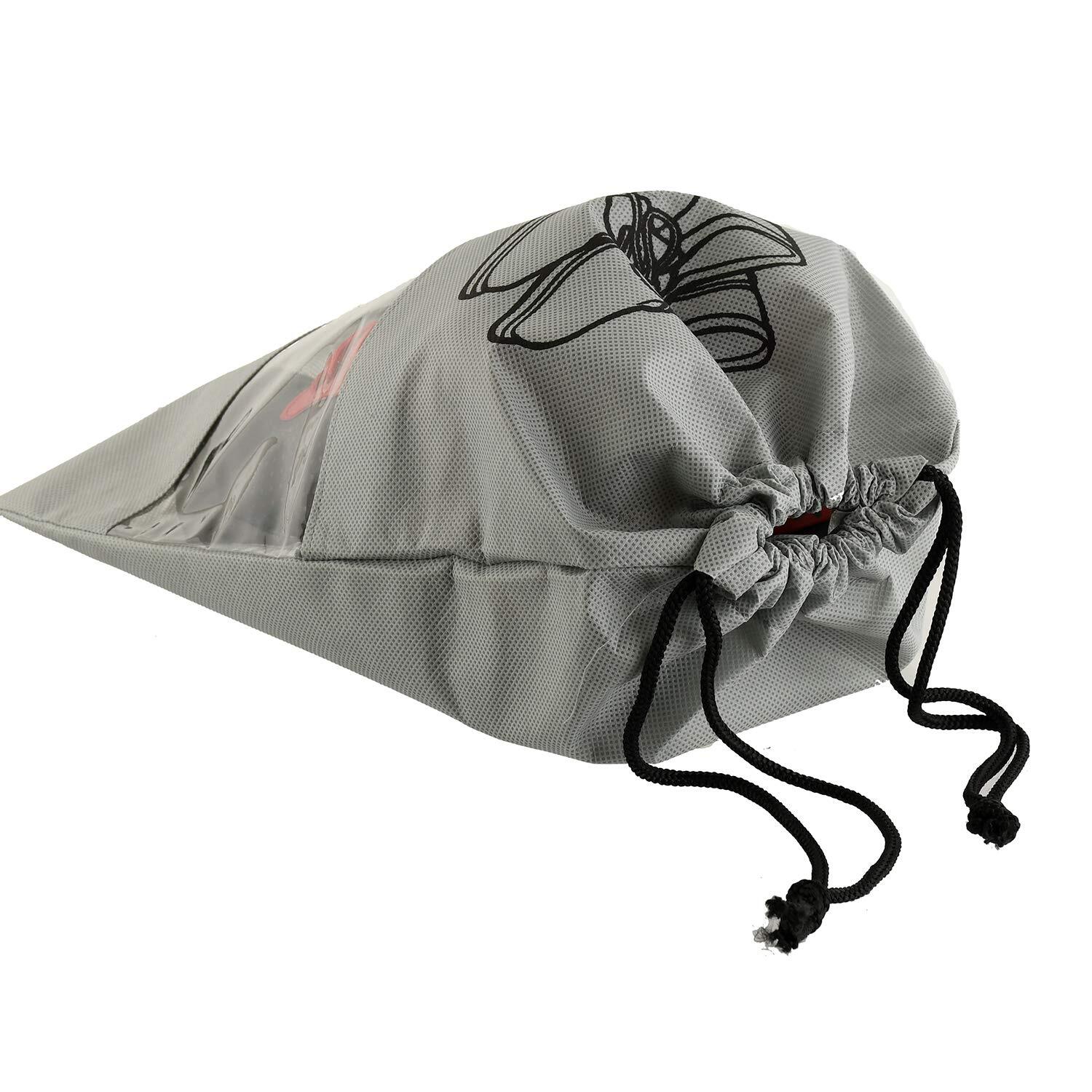 Premium Shoe Pouch Transparent Fabric Shoe Cover for Travelling Pack of 12 multicolor