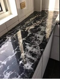 Black Marble Paper Aluminium Foil Stickers Waterproof Sticker Heat Resistant Washable Peel and Stick Aluminum Foil Self Adhesive Oil Proof Waterproof Kitchen Backsplash Wallpaper Stickers