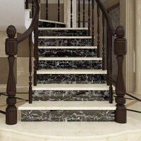 Black Marble Paper Aluminium Foil Stickers Waterproof Sticker Heat Resistant Washable Peel and Stick Aluminum Foil Self Adhesive Oil Proof Waterproof Kitchen Backsplash Wallpaper Stickers