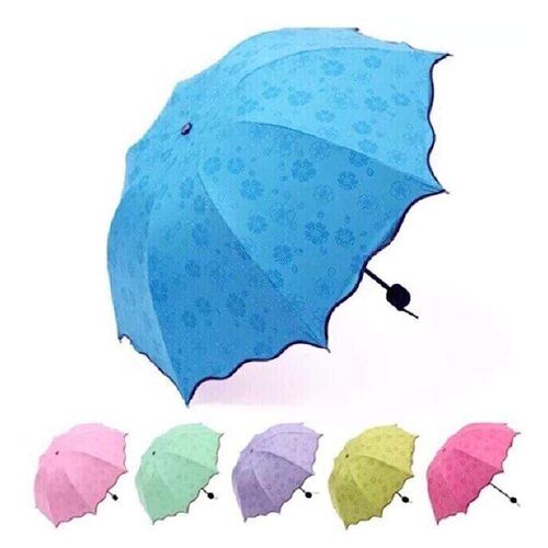 Fancy Magic Umbrella Changing Secret Blossoms Occur with Water for Women Men and Children Umbrella Flower Print Sun and Rain